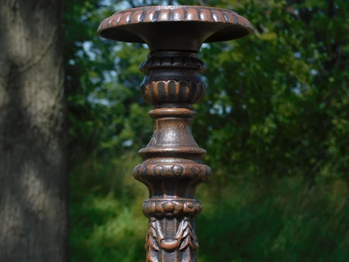 Cast Iron Candle Stand - 70 cm - Brown