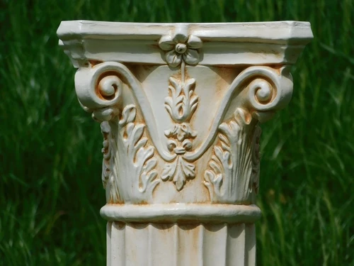 Ornate Pedestal - 80 cm - Polystone