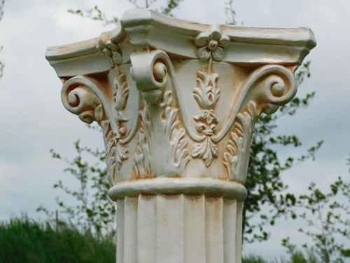 Ornate Pedestal - 80 cm - Polystone