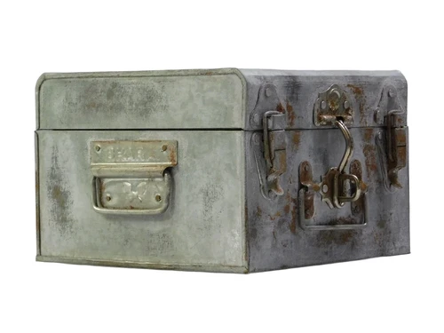 Vintage Storage Box - 25 x 23.5 cm - Metal