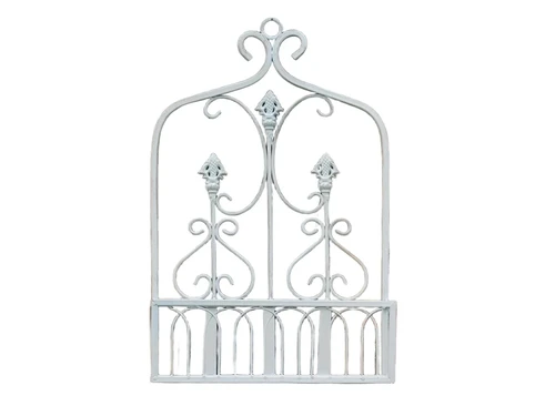 Wall rack - Vintage White - Wrought iron