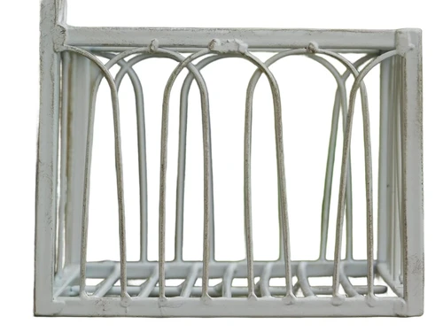 Wall rack large - Vintage White - Wrought iron