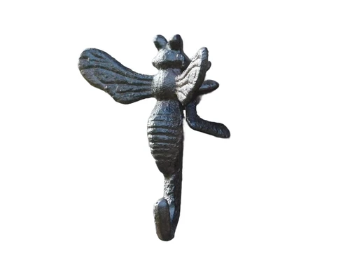 Bee as wall hook or wall decoration - Cast iron - Dark brown