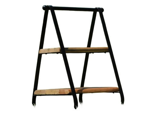 Etagere - mango wood - with black metal frame