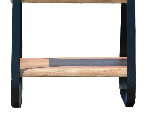 Etagere - mango wood - with black metal frame