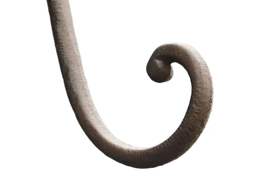 Cast iron hook with bird, brown, very beautiful to behold