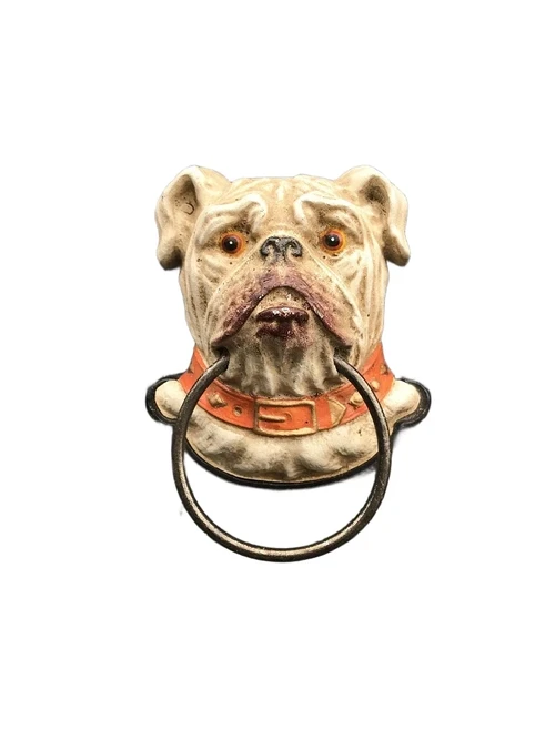 Towel holder, ring, with dog, coat rack