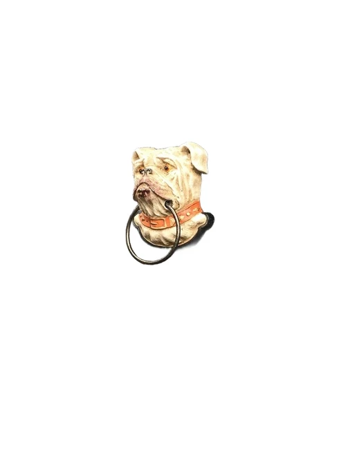 Towel holder, ring, with dog, coat rack