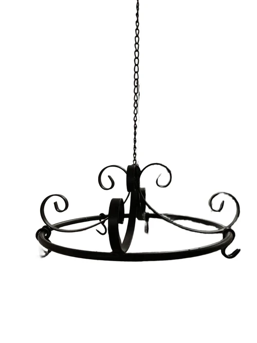 Hanger - game hook - spice rack - iron wreath with 8 hooks.