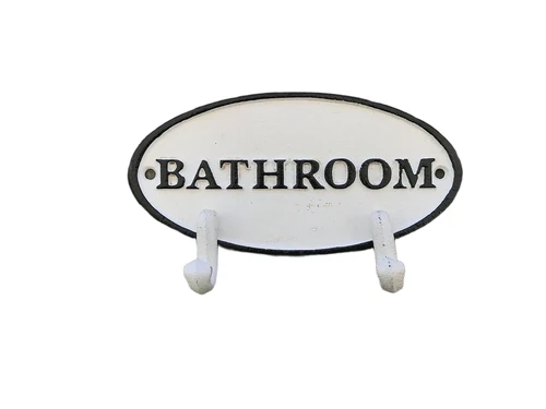 Kapstok BATHROOM - 2-haaks - Gietijzer
