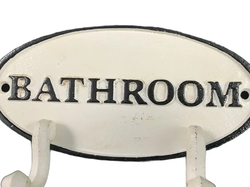 Kapstok BATHROOM - 2-haaks - Gietijzer