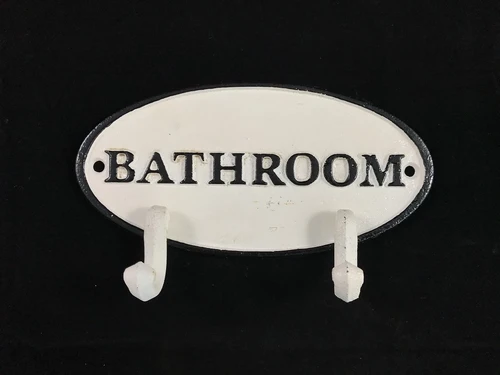 Kapstok BATHROOM - 2-haaks - Gietijzer