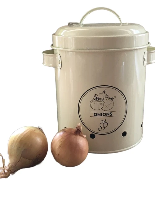 Mooi decoratief opbergblik voor onions
