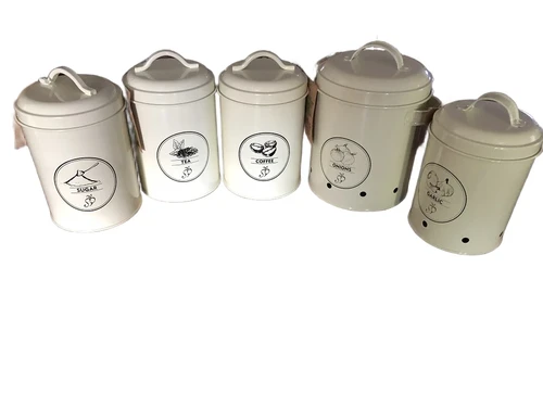 Lovely decorative storage tin for coffee, tea, onions, etc.