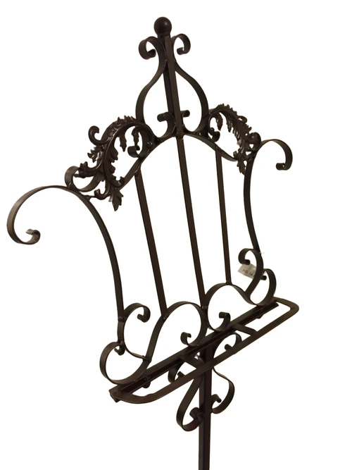 Classical Music Stand – Wrought Iron – Brown – Adjustable 120–170 cm