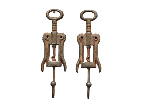 Wall hook corkscrew - cast iron - hook