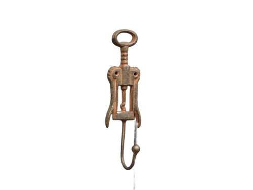 Wall hook corkscrew - cast iron - hook