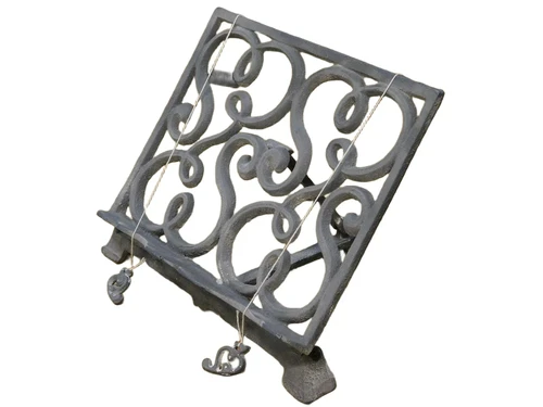 Elegant (cookery) book stand – Cast iron – Grey