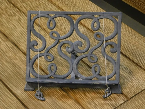 Elegant (cookery) book stand – Cast iron – Grey