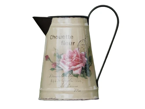 Vintage Milk Jug with Rose - Chouette Fleur