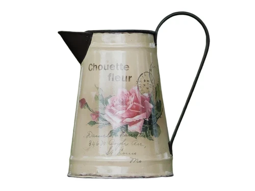 Vintage Milk Jug with Rose - Chouette Fleur