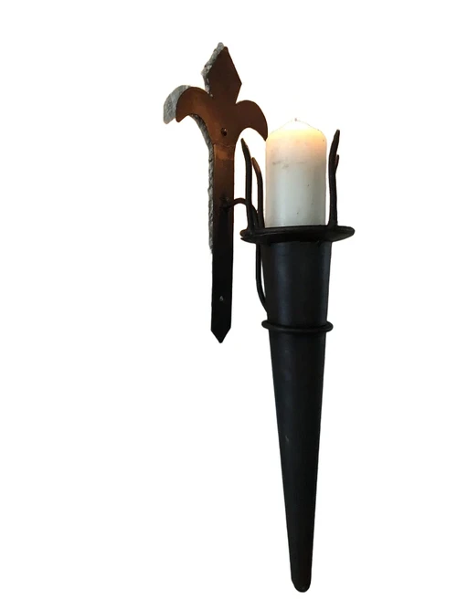Wild boar iron in bronze look, with towel ring