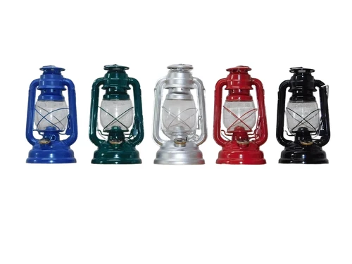 Storm lantern - metal - glass - in different colours