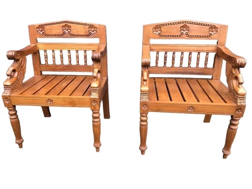Antieke set stoelen, handgemaakt mooi houtsnijwerk. koloniaal hout, 1 MALIG!!