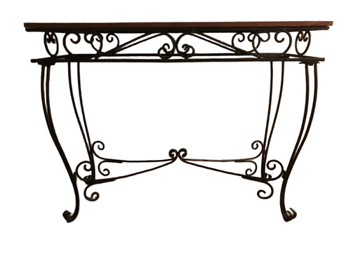 Antieke side table, decoratieve tafel, bruin