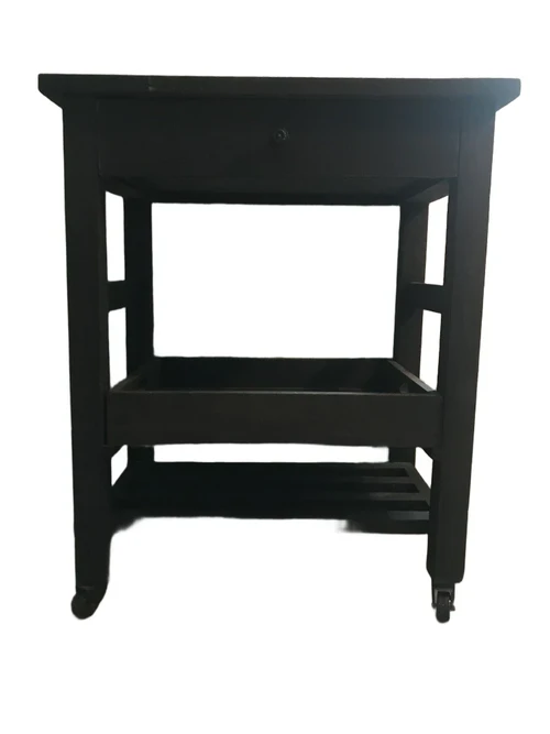 Een koloniaal hardhouten serveertafel, rolbare tafel, MAAR 1 BESCHIKBAAR!!