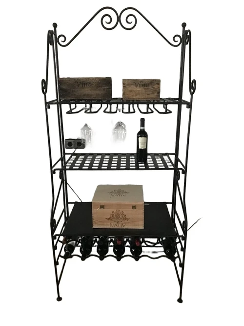 Luxury Wine Rack - 190 cm - Matt Black - Metal