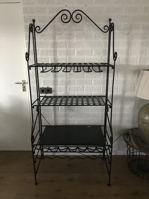 Luxury Wine Rack - 190 cm - Matt Black - Metal