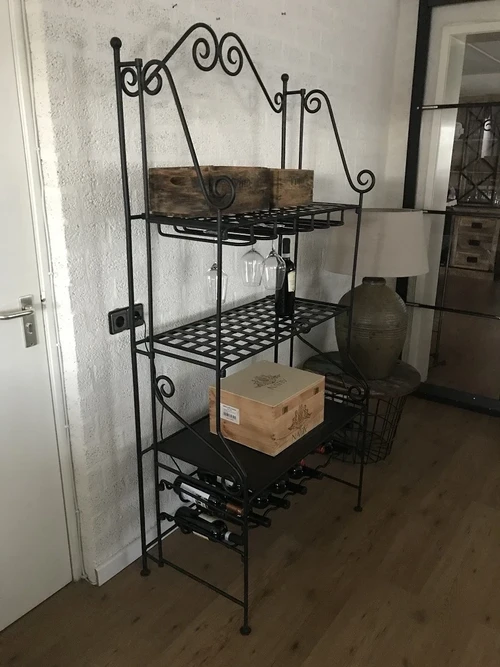 Luxury Wine Rack - 190 cm - Matt Black - Metal