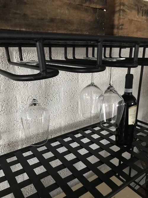 Luxury Wine Rack - 190 cm - Matt Black - Metal