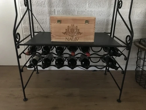 Luxury Wine Rack - 190 cm - Matt Black - Metal