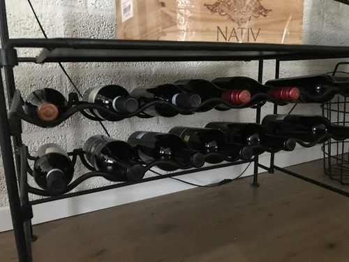 Luxury Wine Rack - 190 cm - Matt Black - Metal