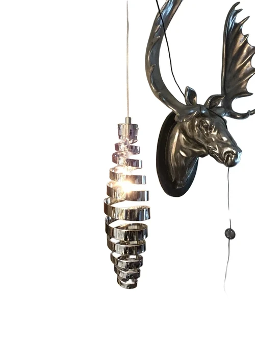 Hanglamp XL chrome-nikkel, super mooi en apart!!