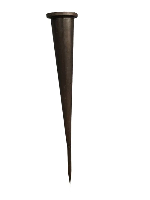 Beautiful metal torch-candlestick with earth spike, beautiful!