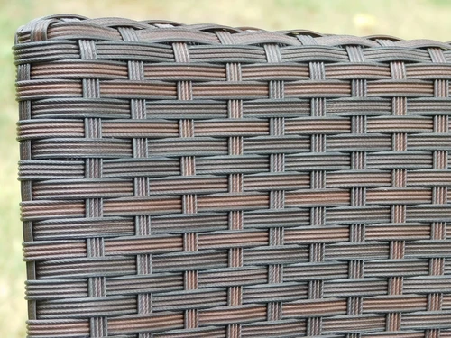 Letzte 5: Gartenstuhl - Kastanienbraun - Geflecht - Stapelbar