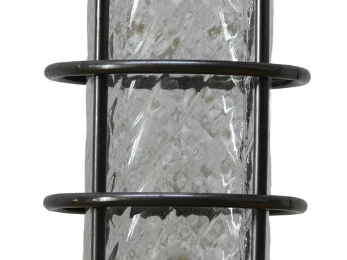 Petroleum lamp - rust-iron-old look-with glass - 30cm