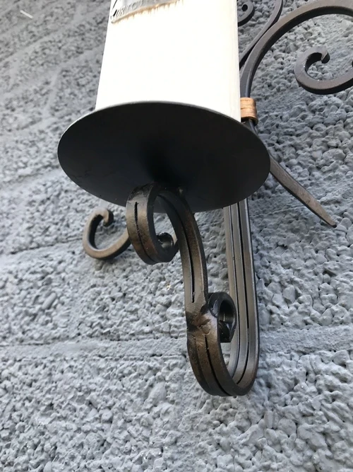 Laatste: Prachtige Wand Kaarsenhouder - Smeedijzer - Wandkandelaar LAATSTE!!