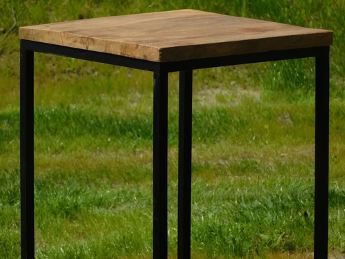 Set aus 3 Tischen - Industrial - Mangoholz mit schwarzem Metallgestell