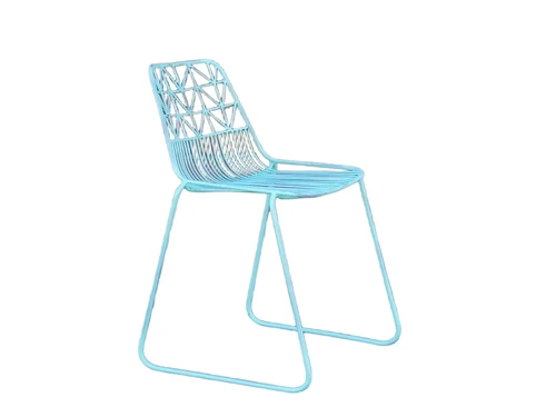 Chair - vintage turquoise - metal