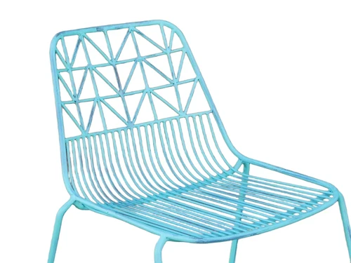 Chair - vintage turquoise - metal
