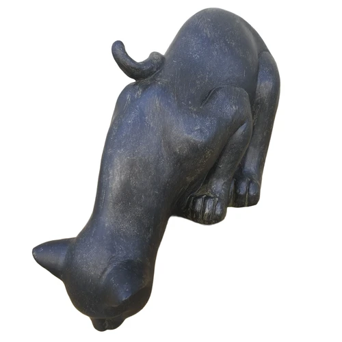 Statue Jumping Cat - Polystone