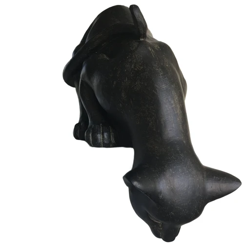 Statue Jumping Cat - Polystone