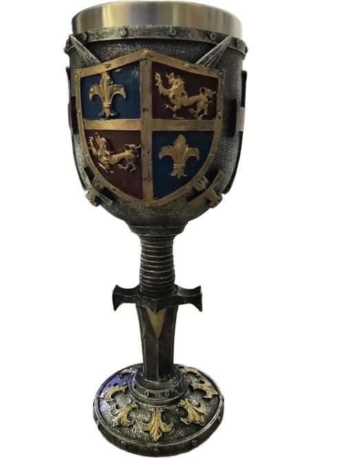 Fraaie kelk voorzien van insignia zoals Franse lely , zeer fraai.