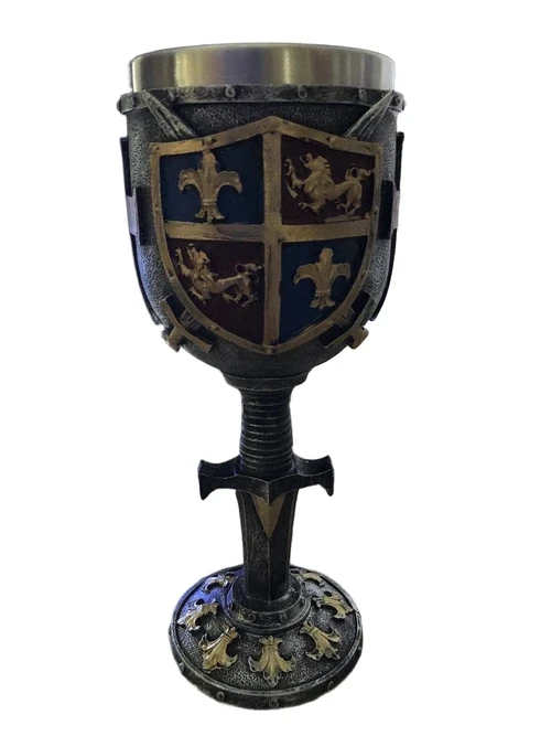 Fraaie kelk voorzien van insignia zoals Franse lely , zeer fraai.
