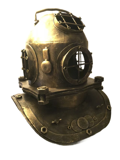 Nautistic brass-look diving helmet XL, beautiful!!