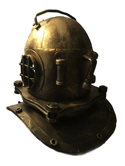 Nautistic brass-look diving helmet XL, beautiful!!